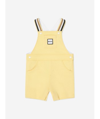 BOSS Baby Boys Organic Cotton Dungarees Set in Yellow store