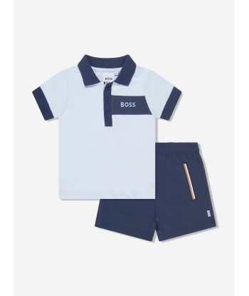 BOSS Baby Boys Polo Shirt And Shorts Set in Navy Comparez et commandez 