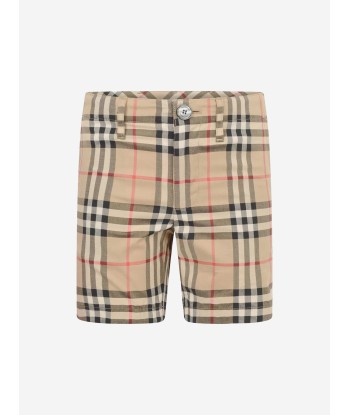 Burberry Boys Beige Vintage Check Cotton Shorts les ligaments