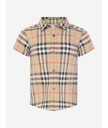 Burberry Baby Boys Beige Vintage Check Cotton Shirt ou a consommer sur place