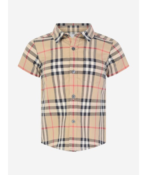 Burberry Baby Boys Beige Vintage Check Cotton Shirt ou a consommer sur place