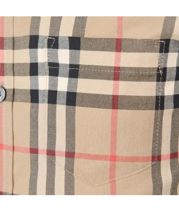 Burberry Boys Beige Check Cotton Shirt 2023