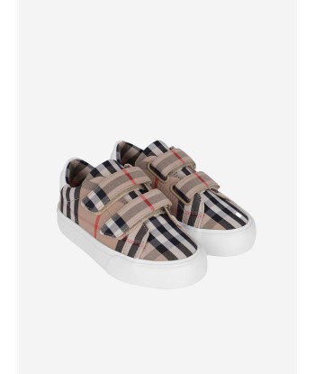 Burberry Kids Beige & White Vintage Check Trainers les ligaments