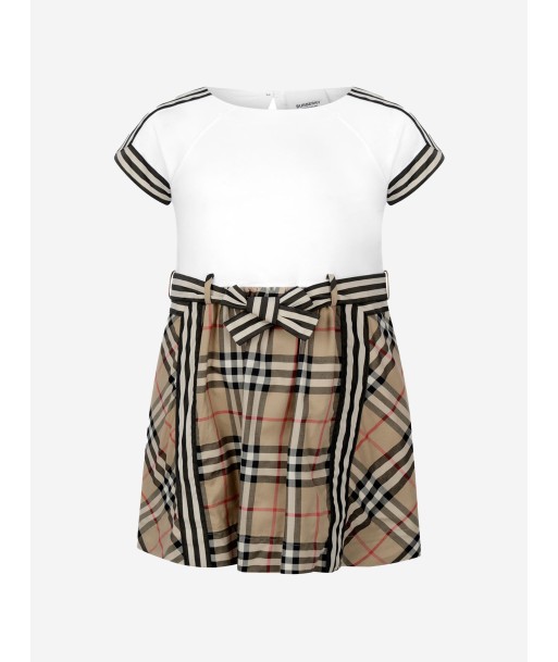 Burberry Girls Beige Check Cotton Dress à prix réduit toute l'année