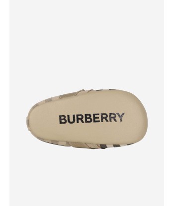 Burberry Baby Charlton Check Pre-Walker Shoes in Beige Les magasins à Paris et en Île-de-France