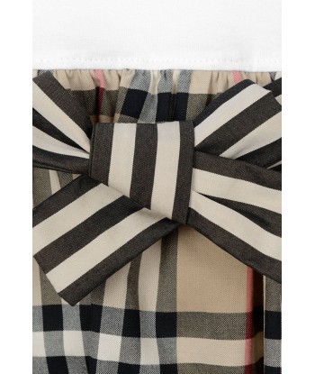 Burberry Girls Beige Check Cotton Dress à prix réduit toute l'année