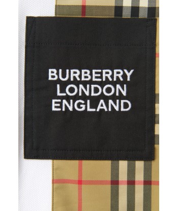 Burberry Boys Cotton Check Strip Polo Shirt votre