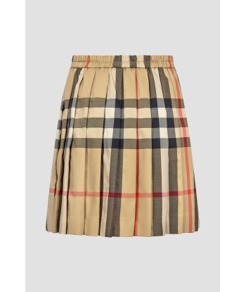 Burberry Girls Check Cotton Skirt À commander