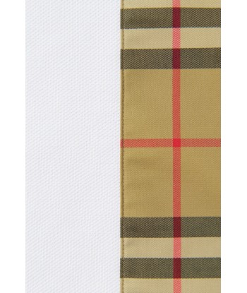 Burberry Boys Cotton Check Strip Polo Shirt votre