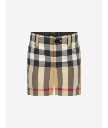 Burberry Baby Boys Mini Royston Check Shorts In Beige des créatures d'habitude