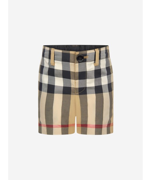 Burberry Baby Boys Mini Royston Check Shorts In Beige des créatures d'habitude