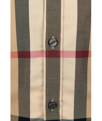 Burberry Boys Owen Check Short Sleeve Shirt In Beige En savoir plus