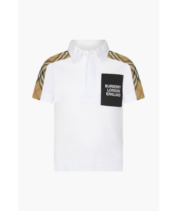 Burberry Boys Cotton Branded Polo Shirt Découvrez la collection