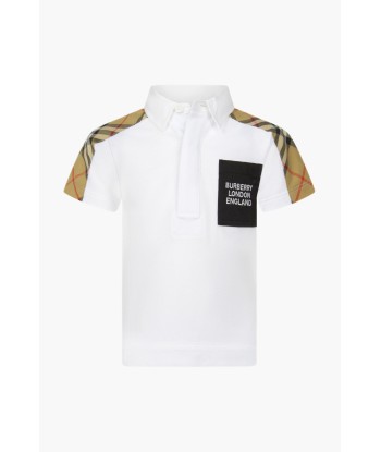 Burberry Baby Boys Cotton Branded Polo Shirt en ligne