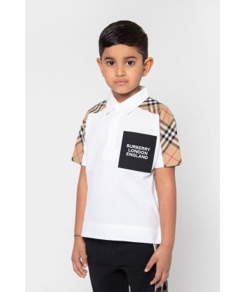 Burberry Boys Cotton Branded Polo Shirt Découvrez la collection