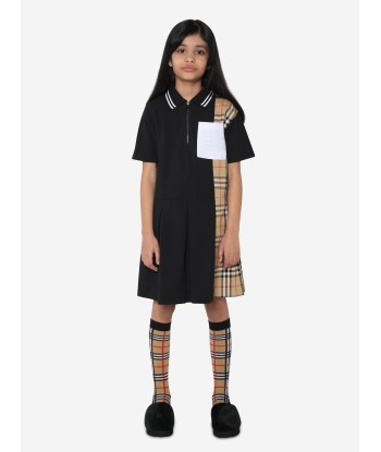 Burberry Girls Cotton Check Trim Polo Dress À commander