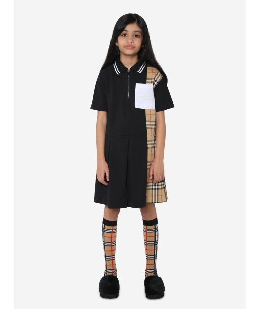 Burberry Girls Cotton Check Trim Polo Dress À commander