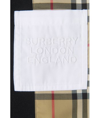 Burberry Boys Cotton Check Strip Polo Shirt pas cheres