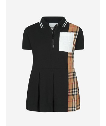 Burberry Girls Cotton Check Trim Polo Dress À commander