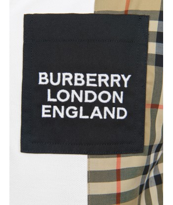 Burberry Girls Cotton Check Trim Polo Dress brillant des détails fins