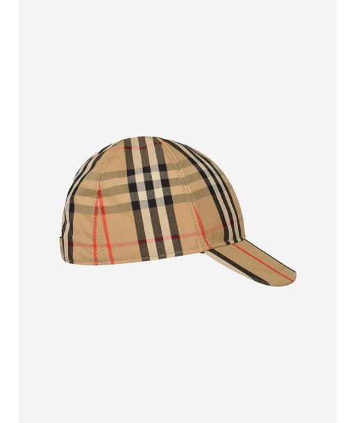 Burberry Baby Check Baseball Cap in Beige prix pour 