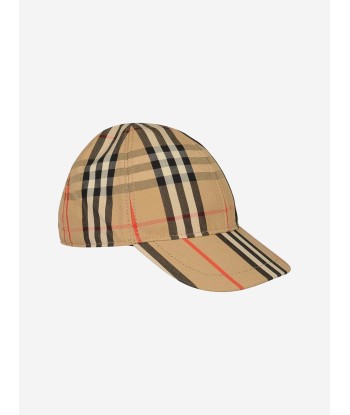 Burberry Baby Check Baseball Cap in Beige prix pour 