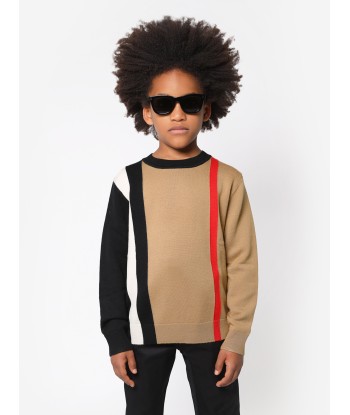 Burberry Boys Wool Knitted Striped Dustin Jumper l'achat 