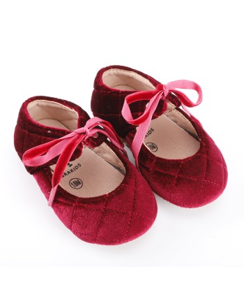 Quilted Velvet Bow Mary Jane - Soft Sole Voir les baskets