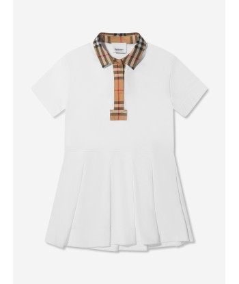 Burberry Girls Sigrid Polo Dress In White le concept de la Pate a emporter 