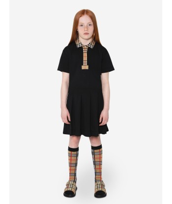 Burberry Girls Sigrid Polo Dress In Black basket pas cher