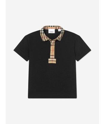 Burberry Boys Johane Polo Shirt in Black acheter en ligne