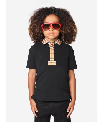 Burberry Boys Johane Polo Shirt in Black acheter en ligne