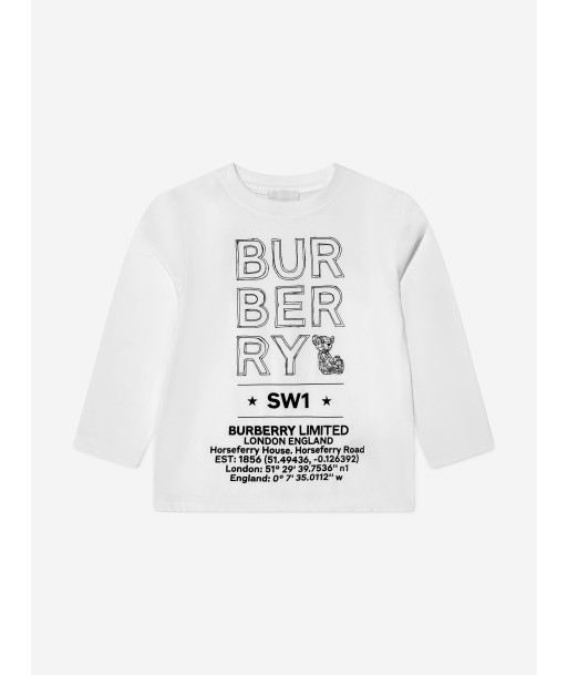 Burberry Boys Joel Long Sleeve Logo T-Shirt une grave pollution 