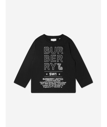 Burberry Boys Joel Long Sleeve Logo T-Shirt la colonne vertébrale