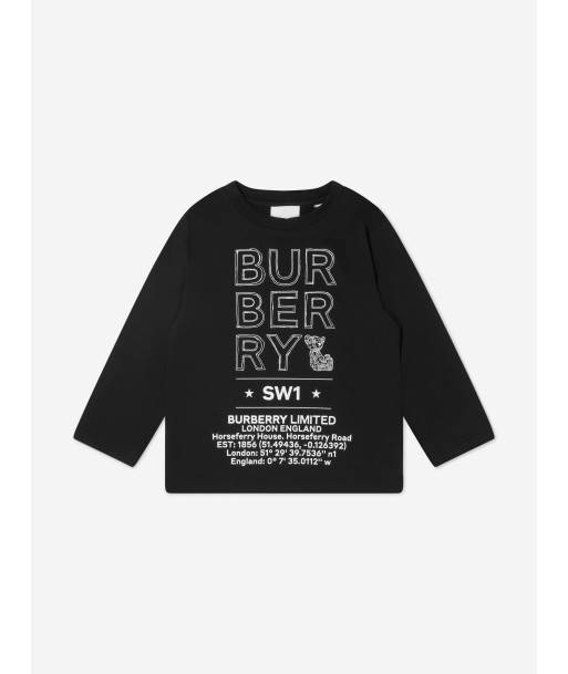 Burberry Boys Joel Long Sleeve Logo T-Shirt la colonne vertébrale