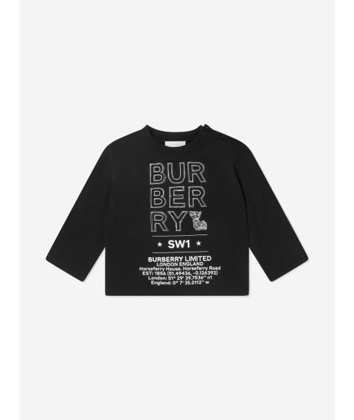 Burberry Baby Boys Joel Long Sleeve Logo T-Shirt basket pas cher