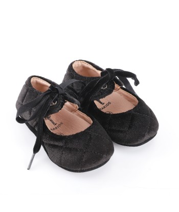 Quilted Velvet Bow Mary Jane - Soft Sole Voir les baskets