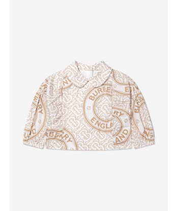 Burberry Girls Elora Logo Print Blouse soldes