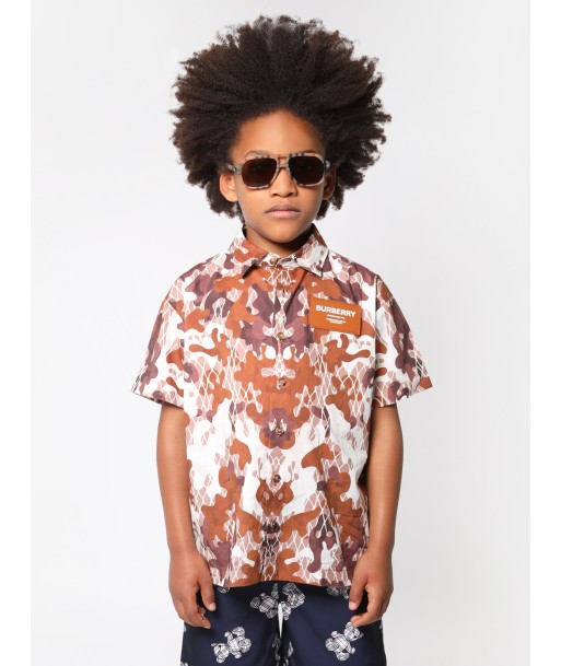 Burberry Boys Anish Camouflage Short Sleeve Shirt des créatures d'habitude