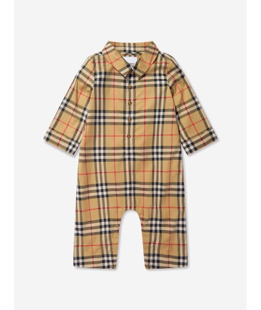 Burberry Baby Carlo Check Print Romper offre 