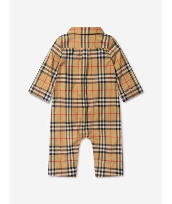 Burberry Baby Carlo Check Print Romper offre 