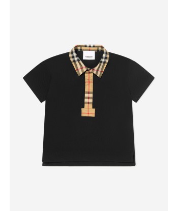 Burberry Baby Boys Mini Johane Polo Shirt In Black Faites des économies