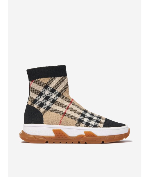 Burberry Kids Check Union Sock Trainers le concept de la Pate a emporter 