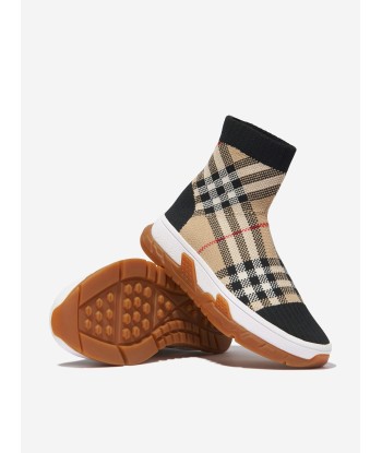 Burberry Kids Check Union Sock Trainers le concept de la Pate a emporter 