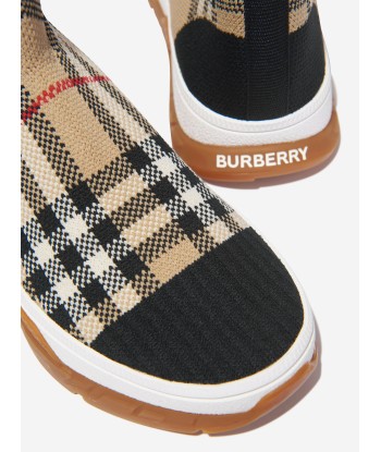 Burberry Kids Check Union Sock Trainers le concept de la Pate a emporter 