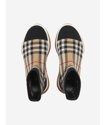 Burberry Kids Check Union Sock Trainers le concept de la Pate a emporter 