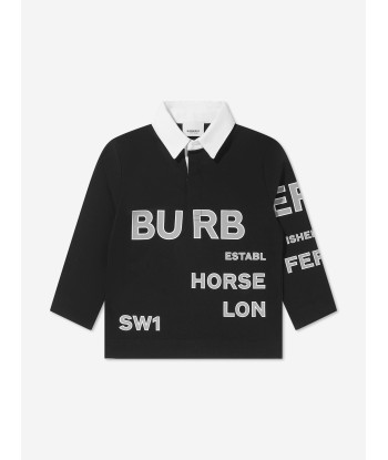 Burberry Boys Jessy Text Long Sleeve Polo Shirt la colonne vertébrale