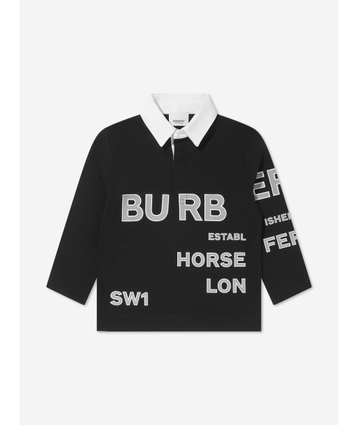 Burberry Boys Jessy Text Long Sleeve Polo Shirt la colonne vertébrale