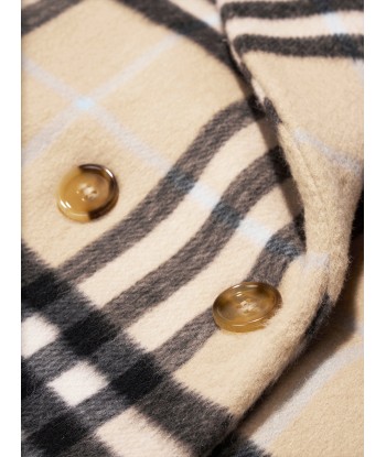 Burberry Girls Wool Check Poppy Coat des créatures d'habitude