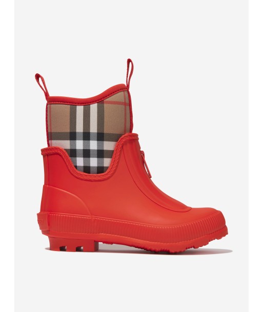 Burberry Kids Mini Flinton Check Wellies le des métaux précieux